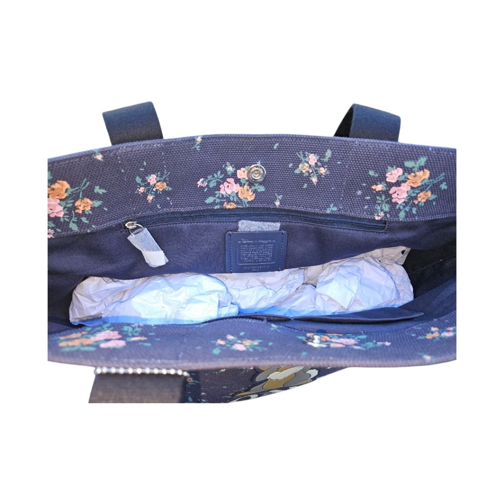 NWT NEW Coach Disney X Coach Tote With Rose Bouquet Print and Thumper RARE HTF - Picture 14 of 16